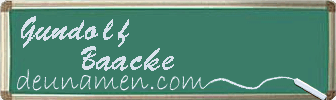 Gundolf Baacke Visitenkarte